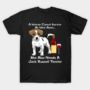 Jack Russell Terrier Parson Russell Wine T-Shirt